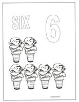 number six coloring pages